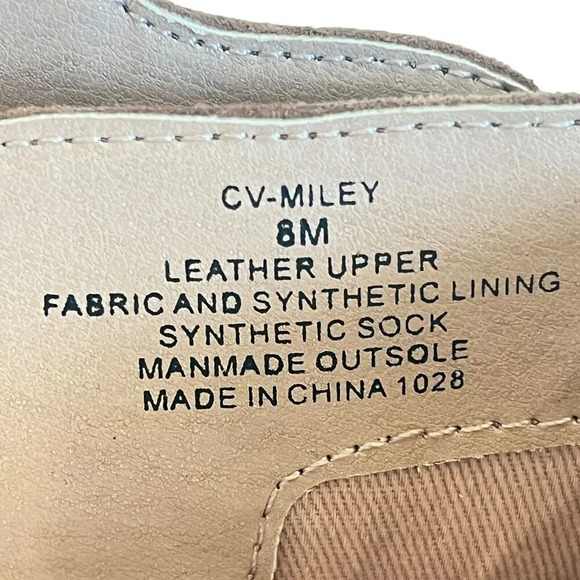 Chelsea & Violet Brown Miley Suede Studded Back-Tie Block Heel Booties Size 8 - Picture 7 of 9